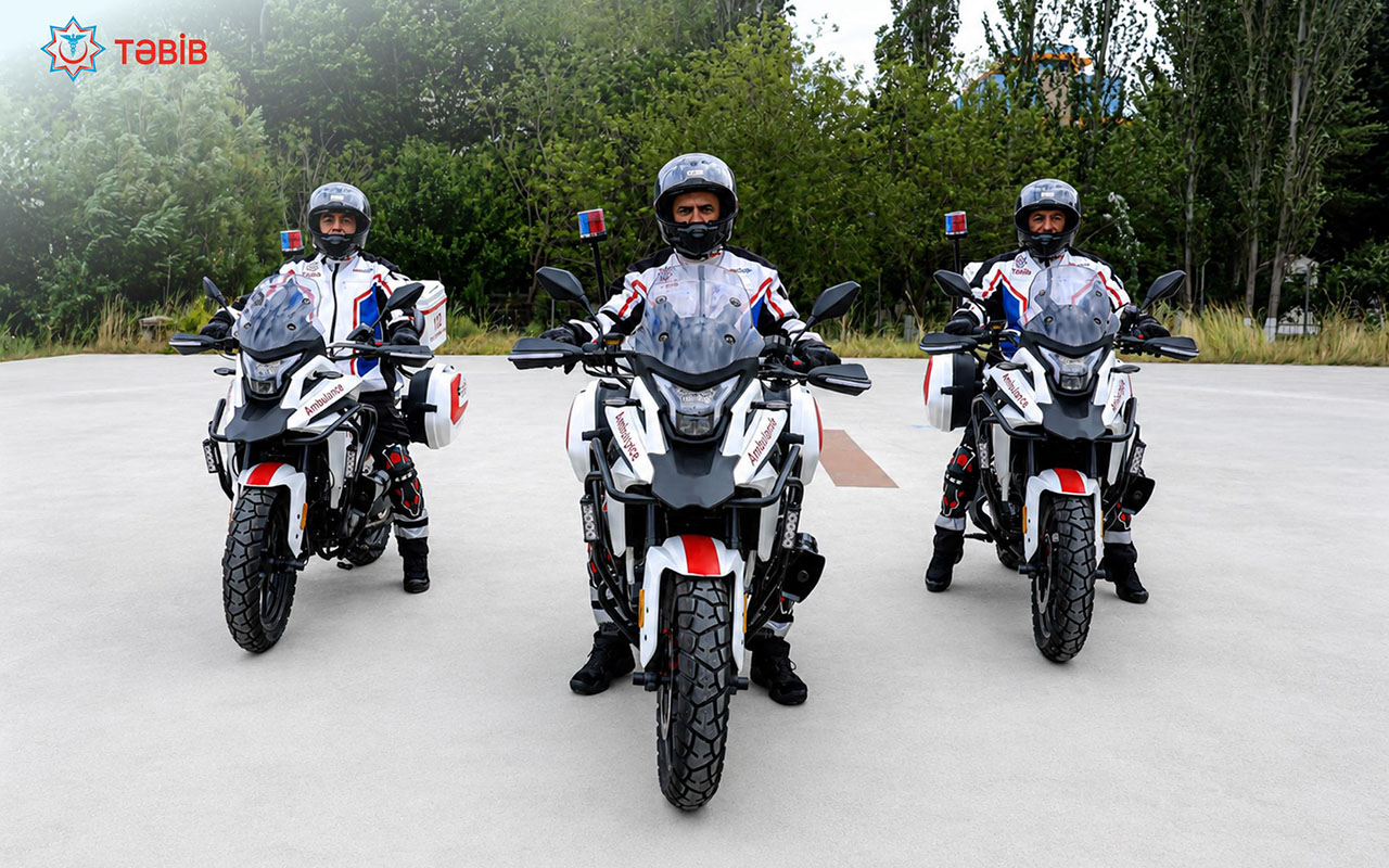 Bakıda “Ambucycle” motosikletlər - Feldşerlər idarə edəcək-FOTOLAR