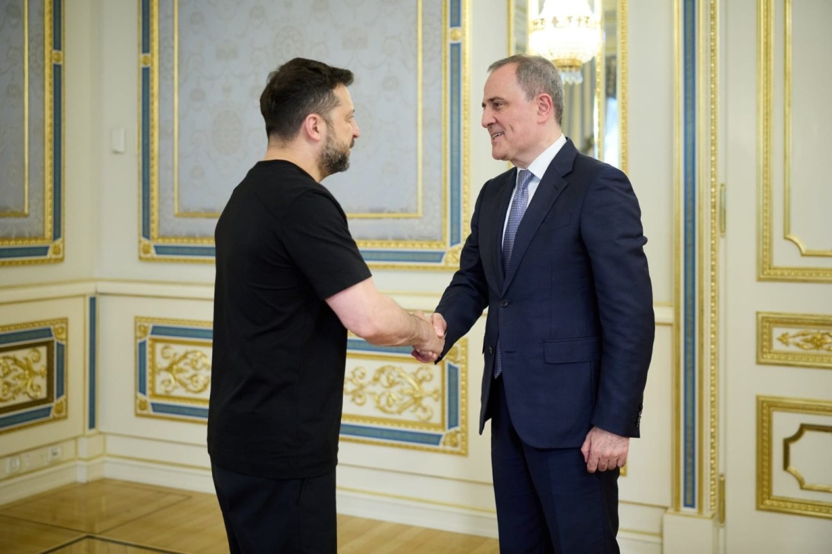 Volodimir Zelenski Ceyhun Bayramovu qəbul edib